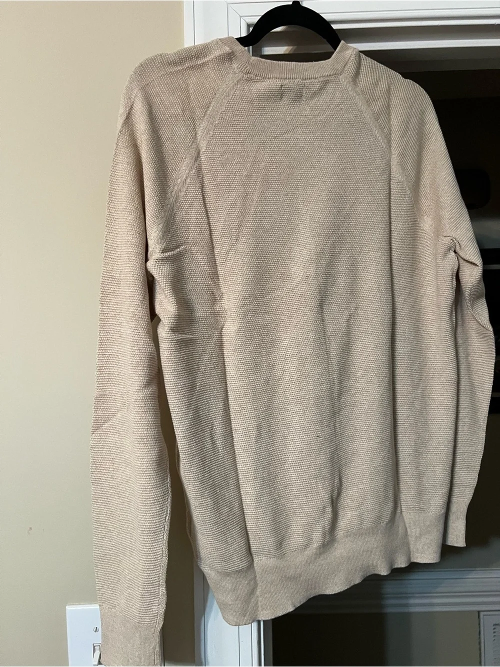 J. Crew Men's Crewneck Sweater in Light Beige